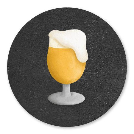 Bier met krijtbord achtergrond